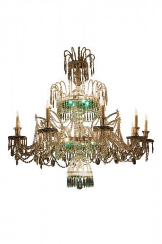 Crystal Chandelier, attr. to Crystal Manufacture of the Granja, Spain, 1880