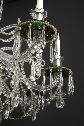 Crystal Chandelier, attr. to Crystal Manufacture of the Granja, Spain, 1880 - 