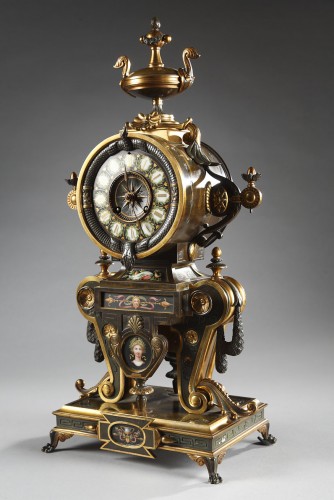 A Neo-Greek Clock Set, H. Houdebine, France circa 1867 - Horology Style Napoléon III
