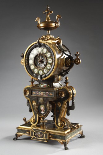 Garniture Néo-Grecque, H.Houdebine, France circa 1867 - Horlogerie Style Napoléon III