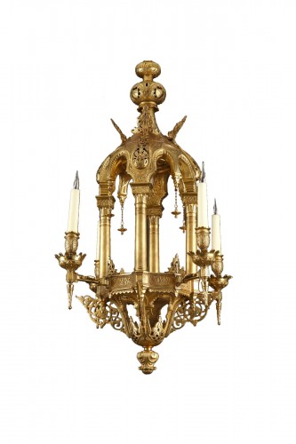 Lanterne orientalisante attribuée à H. Vian, France circa 1880