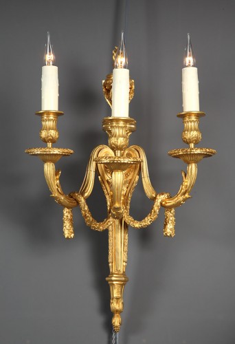Paire d'appliques au Brasero, France,1880 - Luminaires Style Napoléon III
