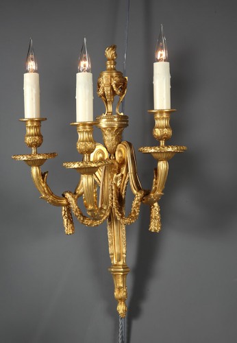 Pair of Sconces with an &quot;Antique Brasero&quot;, France 1880 - 