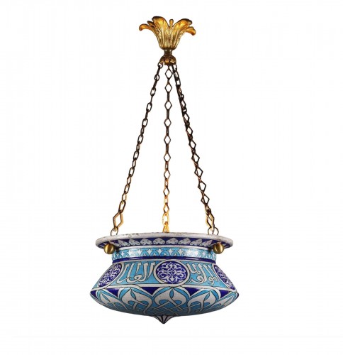 Suspension orientalisante, attribué à E.Lachenal, France circa 1890