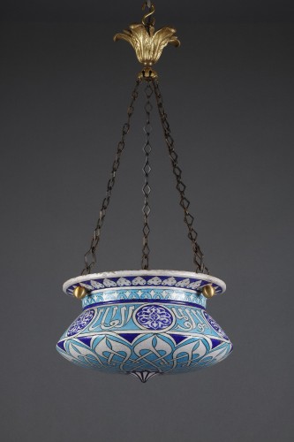 Oriental Style Chandelier, attributed to E.Lachenal, France, circa 1890 - Lighting Style Napoléon III