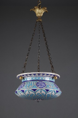 Suspension orientalisante, attribué à E.Lachenal, France circa 1890 - Luminaires Style Napoléon III