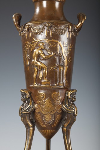 Objet de décoration  - Paire de vases amphores néo-grecs, F. Levillain et F. Barbedienne, France circa 1880