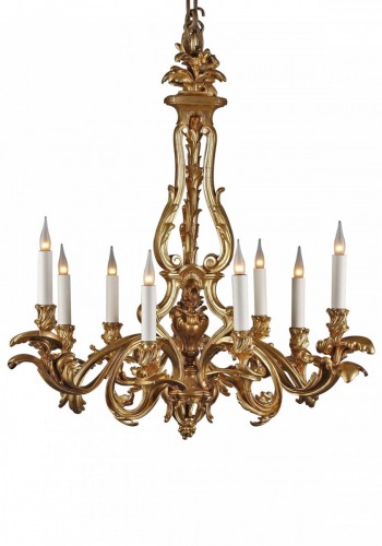 Lustre en bronze doré, France circa 1880