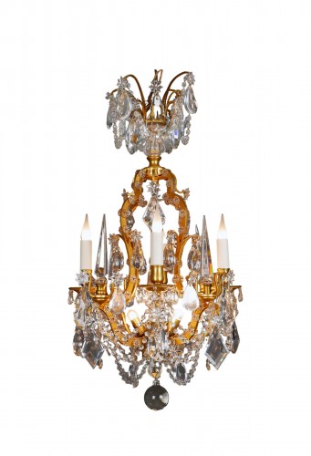 "Cage" Chandelier Attributed To Maison Baguès, France Circa 1880