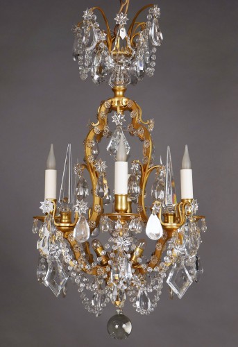 &quot;Cage&quot; Chandelier Attributed To Maison Baguès, France Circa 1880 - Lighting Style Napoléon III