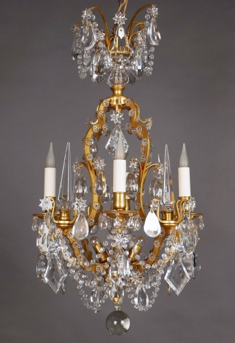 Lustre "cage" attribué à Maison Baguès, France circa 1880 - Luminaires Style Napoléon III