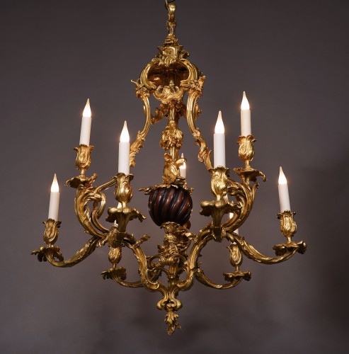 Luminaires Lustre - Lustre "Rocaille" par E. Colin & Cie, France circa 1890