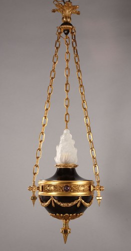 Importante suite de quatre suspensions, France circa 1880 - Luminaires Style Napoléon III