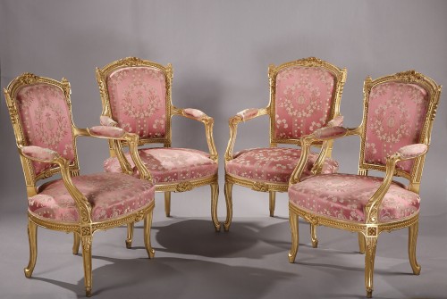 Seating  - Fine Transition Style Salon Set, France circa 1880