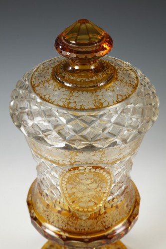Paire de drageoirs, Cristallerie de Bohèm circa 1880 - Verrerie, Cristallerie Style Napoléon III