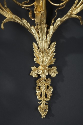 Napoléon III - Paire d'appliques aux tourtereaux, par G. Denières, France circa 1880