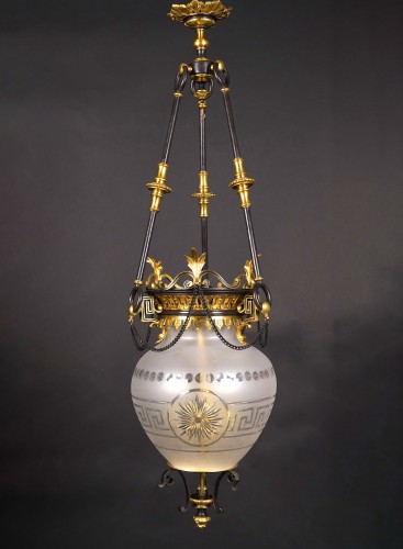 Elegant Lantern, attributed to Maison Millet, France Circa 1890 - Lighting Style Napoléon III