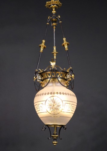 Lighting  - Elegant Lantern, attributed to Maison Millet, France Circa 1890