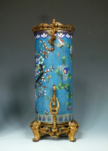 Decorative Objects  - Pair of &quot;cloisonné&quot; Enamel Vases attributed to l&#039;Escalier de Cristal, France circa 1870