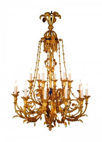 Lustre à Têtes d'Aigles attribué à L.a. Marquis, France circa 1890