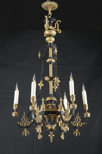 Lustre de style ottoman attribué à F.barbedienne, France circa 1870 - Luminaires Style Napoléon III