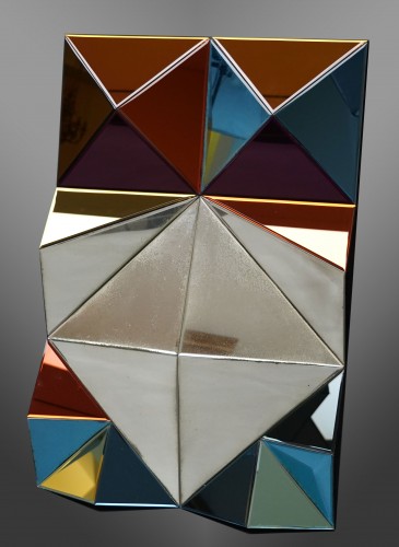 Miroir multicolore, "oiseau de Paradis", O. de Schrijver & Ode's Design - Miroirs, Trumeaux Style 