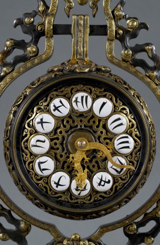 Japanese Style Clock Attr. To l&#039;Escalier De Cristal, France Circa 1885 - 