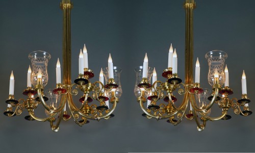 Pair of Chandeliers, France circa 1950 - Lighting Style 50