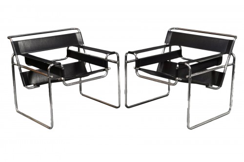 Paire de fauteuils «Wassily», Marcel Breuer/Knoll, Allemagne circa 1980