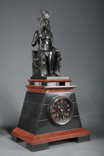 Horology  - Neo-Egyptian Clock attr. to G. Servant, France circa 1870