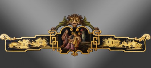 Matériaux & Architecture Eléments d'architecture - Paire de cantonnières chinoisantes & leurs quatre porte-embrasses, France circa 1870