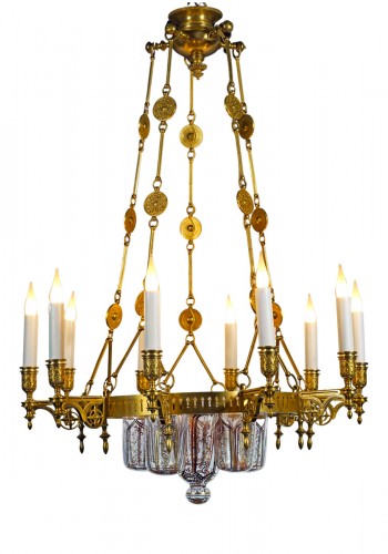 Ottoman style Chandelier by F. Barbedienne, France circa 1880