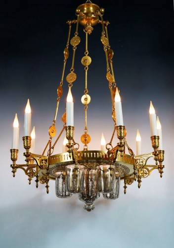 Lustre de style Ottoman par F. Barbedienne, France circa 1880 - Luminaires Style 