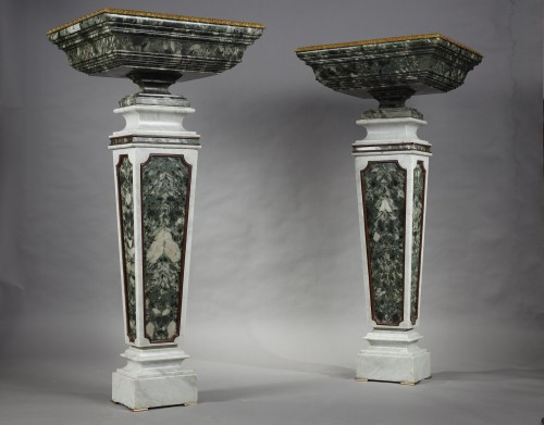 XXe siècle - Paire de vasques sur gaines, France début XXe siècle