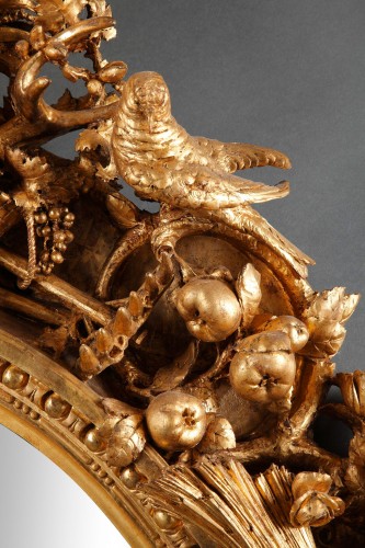 Miroirs, Trumeaux  - Important miroir attribué à L. Frullini, Italie circa 1890