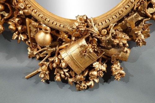 Antiquités - Important miroir attribué à L. Frullini, Italie circa 1890