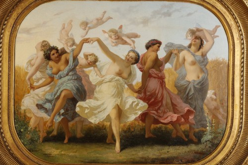 La ronde des nymphes - Henry Picou (1824-1895) - Tableaux et dessins Style Napoléon III
