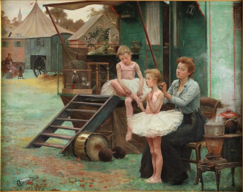 Loge d’artistes, Fête de Saint-Cloud - Fernand Blayn (1853-1892) - Tableaux et dessins Style 