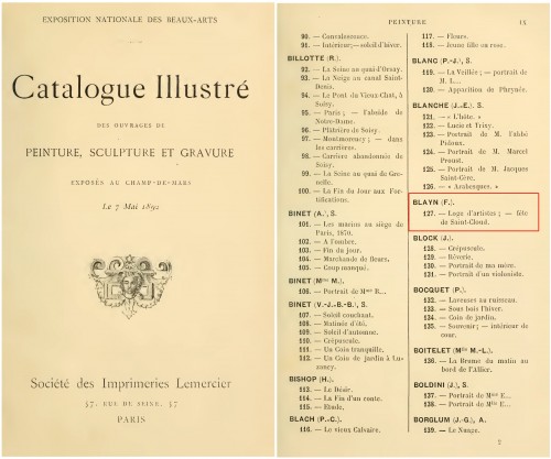  - Loge d’artistes, Fête de Saint-Cloud - Fernand Blayn (1853-1892)