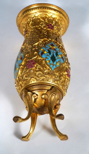 Paire de petits vases Orientalistes par F. Barbedienne, France circa 1880 - Tobogan Antiques