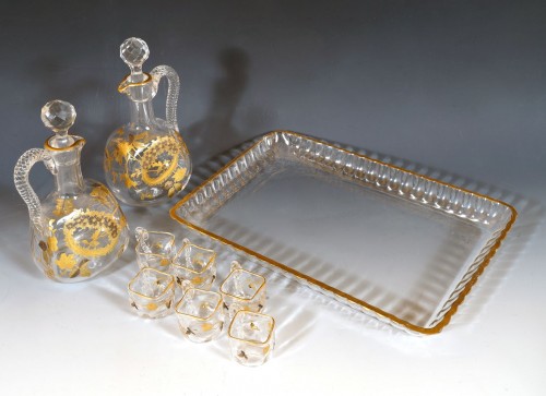 Verrerie, Cristallerie  - Service à liqueurs attribué à Baccarat, France circa 1900