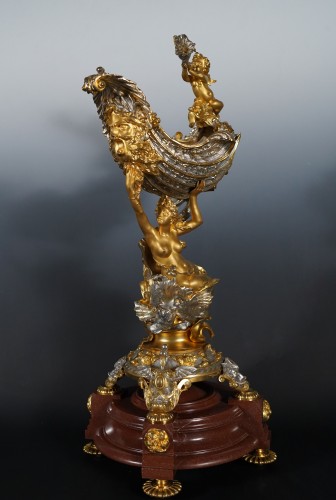 Decorative Objects  - Centerpiece &quot;The Naiad&quot; attributed to G. Denière, France Circa 1870