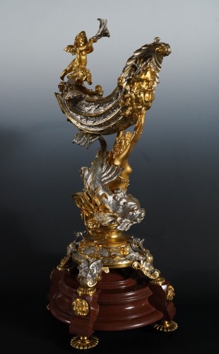 19th century - Centerpiece &quot;The Naiad&quot; attributed to G. Denière, France Circa 1870