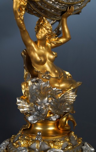 Centerpiece &quot;The Naiad&quot; attributed to G. Denière, France Circa 1870 - Napoléon III