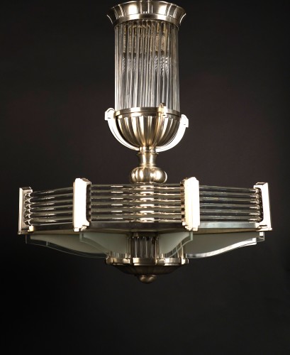 Luminaires Lustre - Lustre Art Déco, Atelier Petitot France circa 1930