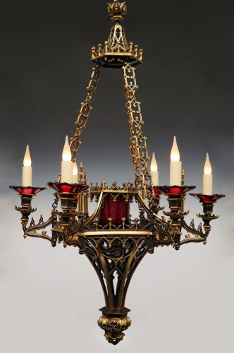 Lustre Néo-Gothique, France circa 1860 - Luminaires Style Napoléon III