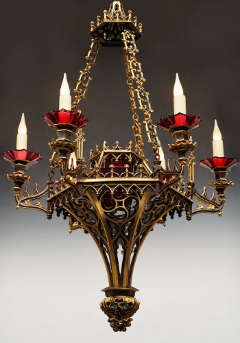 Lustre Néo-Gothique, France circa 1860 - Tobogan Antiques