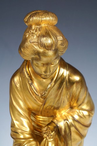 Couple Japonais par E. Laurent et Raingo Frères, France,circa 1880 - Tobogan Antiques