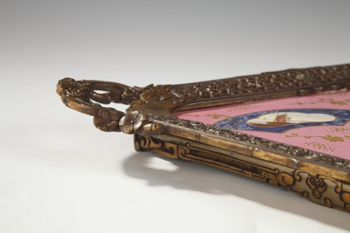 Antiquités - Japanese style Tray attributed to L&#039;Escalier de Cristal, France, Circa 1880