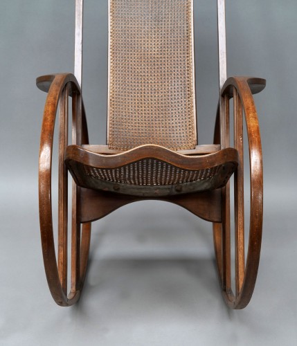 &quot;Egg&quot; rocking Chair, Societa Anonima Antonio Volpe, Italy, circa 1922 - 
